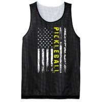 Pickleball Distressed USA Flag Mesh Reversible Basketball Jersey Tank