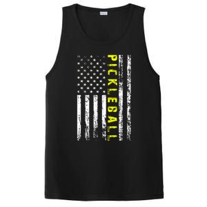 Pickleball Distressed USA Flag PosiCharge Competitor Tank