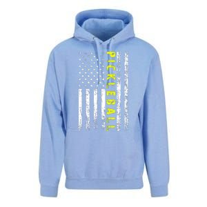 Pickleball Distressed USA Flag Unisex Surf Hoodie