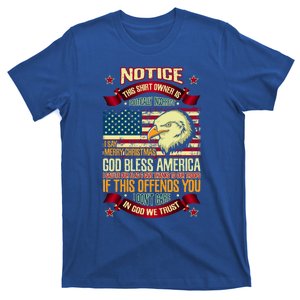 Patriotic Politically Incorrect God Bless America Gift T-Shirt