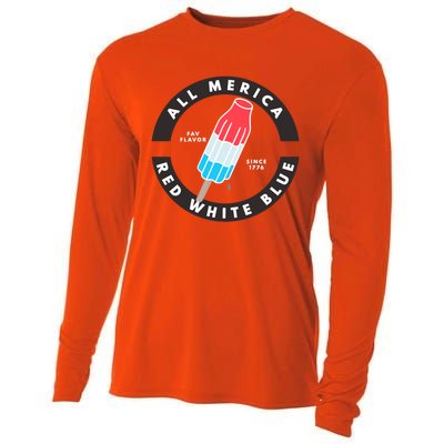 Patriotic Popsicle July Cute Gift Cooling Performance Long Sleeve Crew