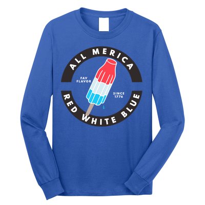 Patriotic Popsicle July Cute Gift Long Sleeve Shirt