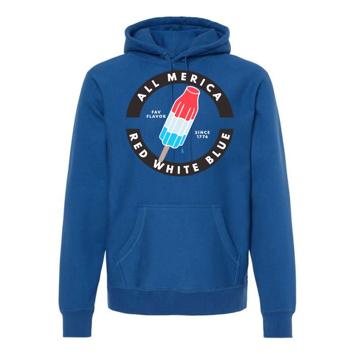 Patriotic Popsicle July Cute Gift Premium Hoodie