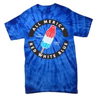 Patriotic Popsicle July Cute Gift Tie-Dye T-Shirt