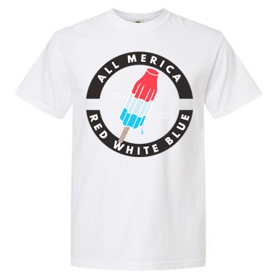 Patriotic Popsicle July Cute Gift Garment-Dyed Heavyweight T-Shirt