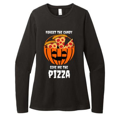 Pizza Pumpkin Jackolantern Costume Fun and Festive Halloween Outfit Womens CVC Long Sleeve Shirt