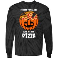 Pizza Pumpkin Jackolantern Costume Fun and Festive Halloween Outfit Tie-Dye Long Sleeve Shirt