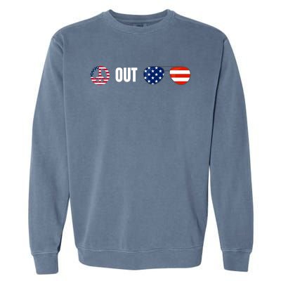 Peaceout Patriotic Joe Biden Sunglasses Garment-Dyed Sweatshirt