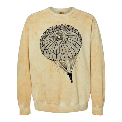 Paratrooper Parachute Jump Army Airborne Colorblast Crewneck Sweatshirt