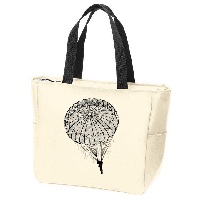 Paratrooper Parachute Jump Army Airborne Zip Tote Bag