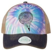 Paratrooper Parachute Jump Army Airborne Legacy Tie Dye Trucker Hat