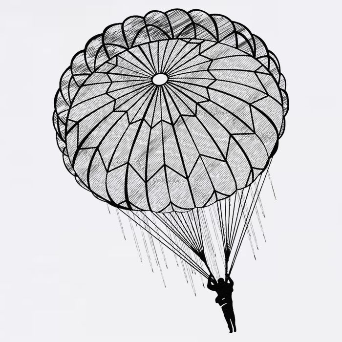 Paratrooper Parachute Jump Army Airborne Cool Comfort Performance Bucket Hat