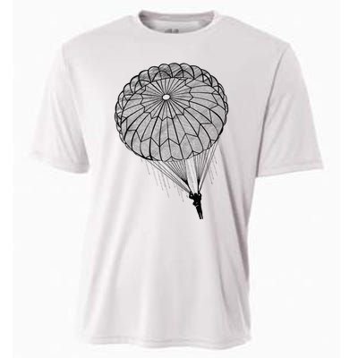 Paratrooper Parachute Jump Army Airborne Cooling Performance Crew T-Shirt