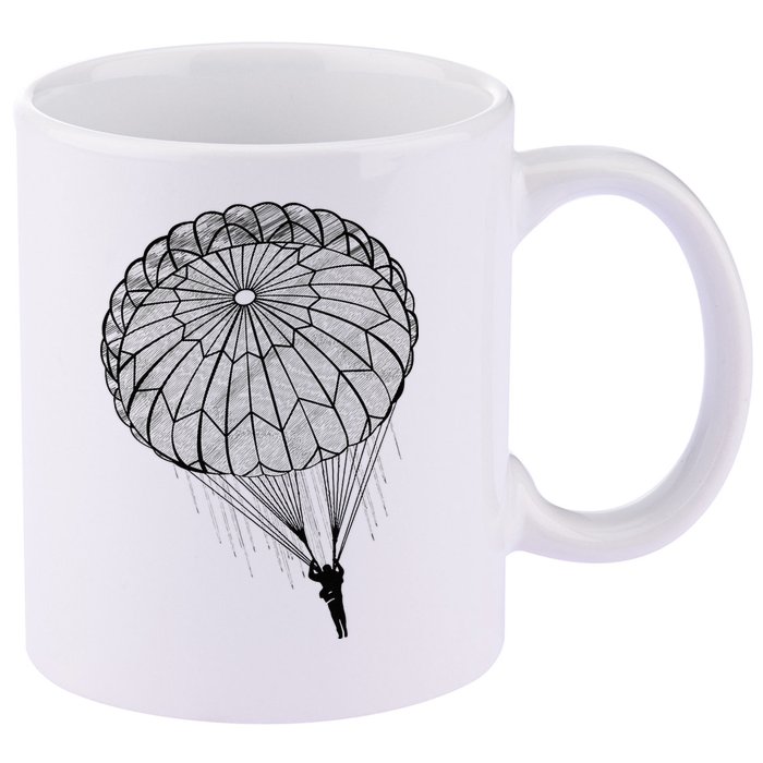 Paratrooper Parachute Jump Army Airborne 11oz C Handle Ceramic Mug