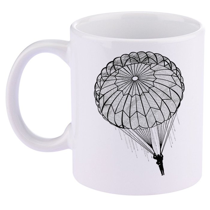 Paratrooper Parachute Jump Army Airborne 11oz C Handle Ceramic Mug