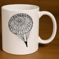 Paratrooper Parachute Jump Army Airborne 11oz C Handle Ceramic Mug