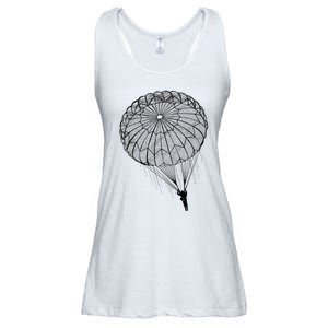 Paratrooper Parachute Jump Army Airborne Ladies Essential Flowy Tank