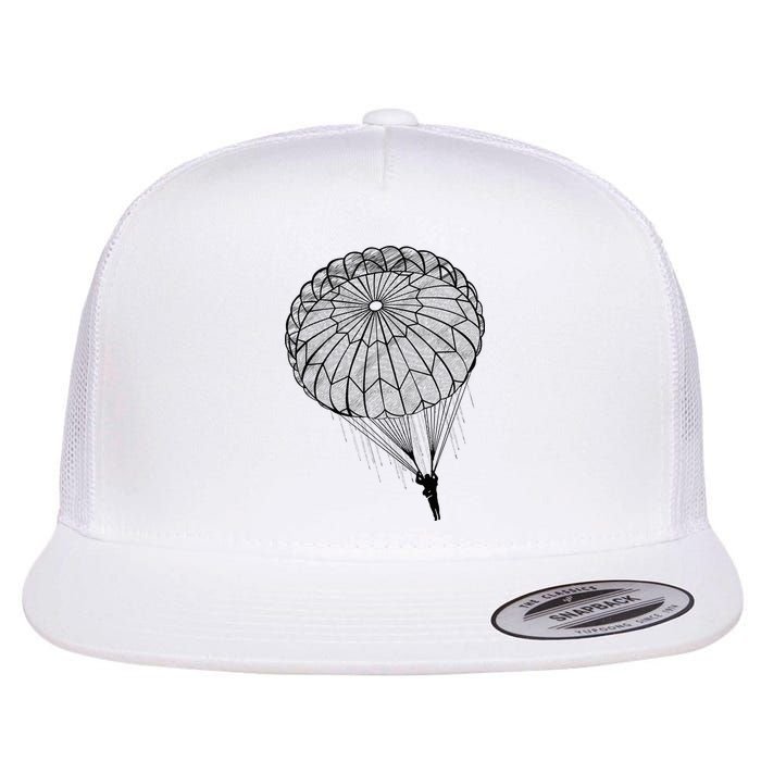 Paratrooper Parachute Jump Army Airborne Flat Bill Trucker Hat