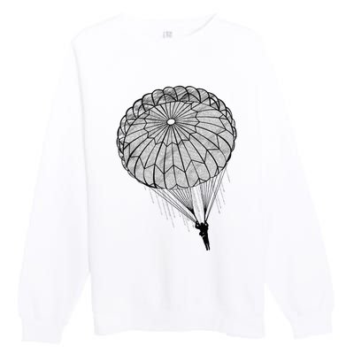 Paratrooper Parachute Jump Army Airborne Premium Crewneck Sweatshirt