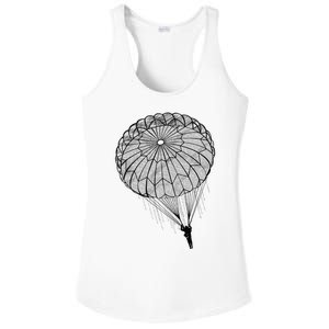 Paratrooper Parachute Jump Army Airborne Ladies PosiCharge Competitor Racerback Tank