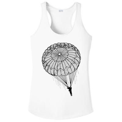 Paratrooper Parachute Jump Army Airborne Ladies PosiCharge Competitor Racerback Tank