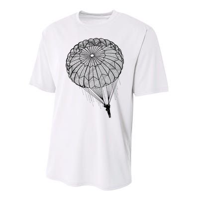 Paratrooper Parachute Jump Army Airborne Performance Sprint T-Shirt