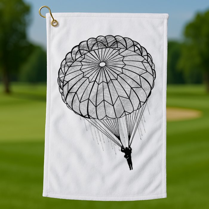 Paratrooper Parachute Jump Army Airborne Golf Towel