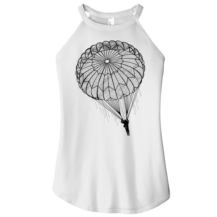 Paratrooper Parachute Jump Army Airborne Women's Perfect Tri Rocker Tank