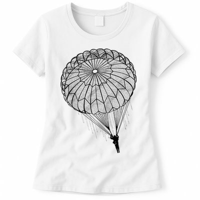 Paratrooper Parachute Jump Army Airborne Womens T-Shirt