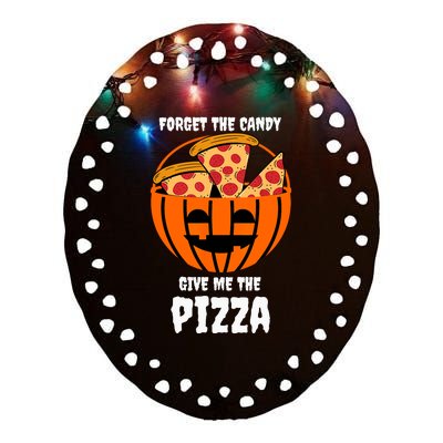 Pizza Pumpkin Jackolantern Costume Easy Halloween Gifts Ceramic Oval Ornament