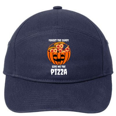 Pizza Pumpkin Jackolantern Costume Easy Halloween Gifts 7-Panel Snapback Hat