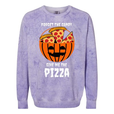 Pizza Pumpkin Jackolantern Costume Easy Halloween Gifts Colorblast Crewneck Sweatshirt