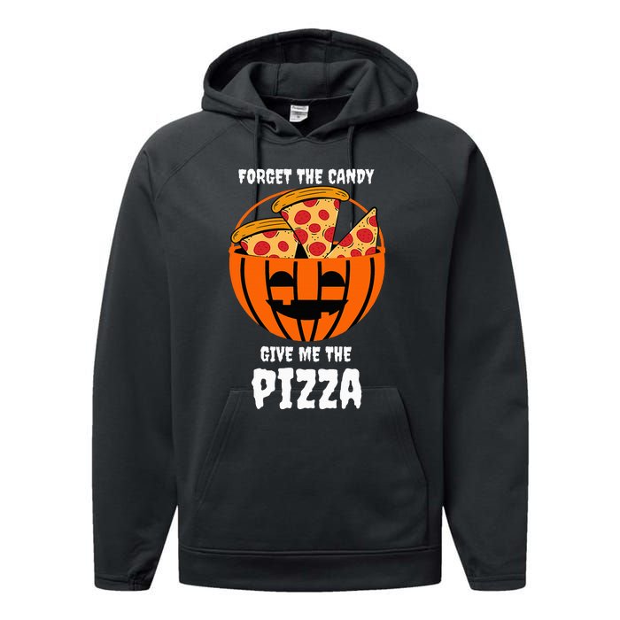 Pizza Pumpkin Jackolantern Costume Easy Halloween Gifts Performance Fleece Hoodie