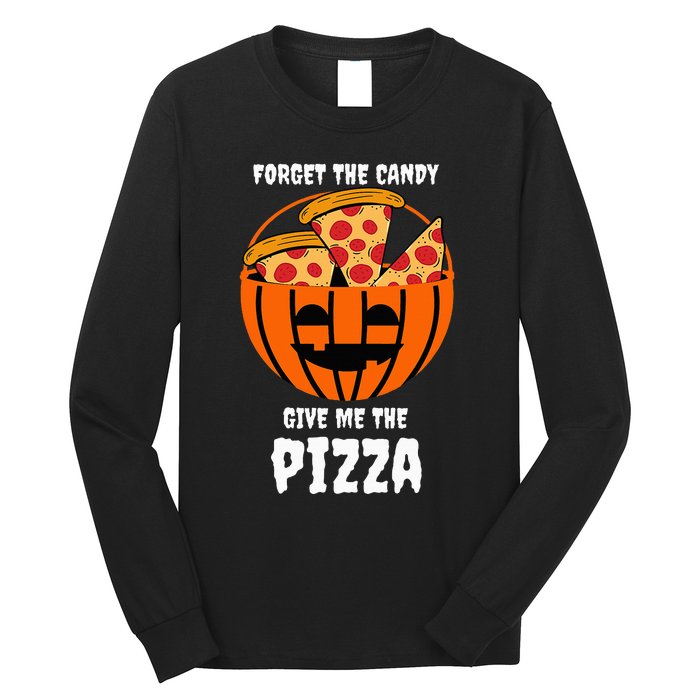 Pizza Pumpkin Jackolantern Costume Easy Halloween Gifts Long Sleeve Shirt