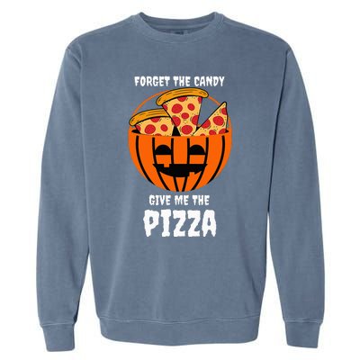 Pizza Pumpkin Jackolantern Costume Easy Halloween Gifts Garment-Dyed Sweatshirt