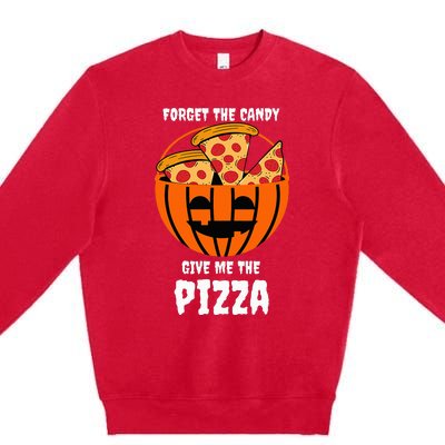 Pizza Pumpkin Jackolantern Costume Easy Halloween Gifts Premium Crewneck Sweatshirt