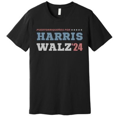 PuertorriqueñOs Por Kamala Harris Tim Walz 2024 Premium T-Shirt