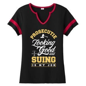 Prosecutor Paralegal Lawyer Prosecutie Gift Ladies Halftime Notch Neck Tee