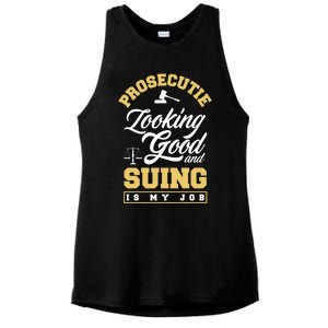 Prosecutor Paralegal Lawyer Prosecutie Gift Ladies PosiCharge Tri-Blend Wicking Tank