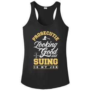 Prosecutor Paralegal Lawyer Prosecutie Gift Ladies PosiCharge Competitor Racerback Tank