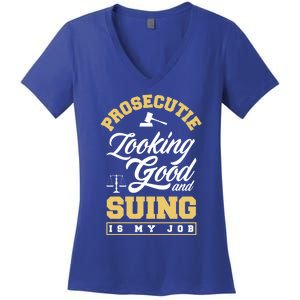 Prosecutor Paralegal Lawyer Prosecutie Gift Women's V-Neck T-Shirt