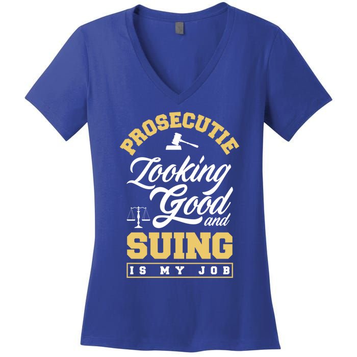 Prosecutor Paralegal Lawyer Prosecutie Gift Women's V-Neck T-Shirt