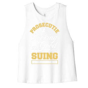 Prosecutor Paralegal Lawyer Prosecutie Gift Women's Racerback Cropped Tank