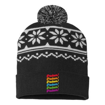 Padam Padam Lgbtq+ Pride Month Heartbeat USA-Made Snowflake Beanie