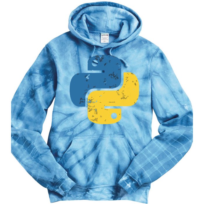 Python Programming Logo For ProgrammersPython Programming Logo For Programmers Tie Dye Hoodie