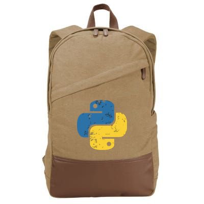 Python Programming Logo For ProgrammersPython Programming Logo For Programmers Cotton Canvas Backpack
