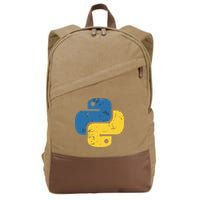 Python Programming Logo For ProgrammersPython Programming Logo For Programmers Cotton Canvas Backpack