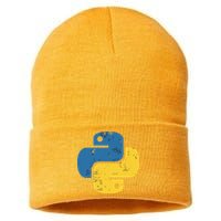 Python Programming Logo For ProgrammersPython Programming Logo For Programmers Sustainable Knit Beanie