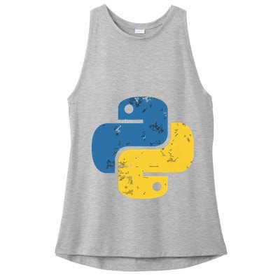 Python Programming Logo For ProgrammersPython Programming Logo For Programmers Ladies PosiCharge Tri-Blend Wicking Tank