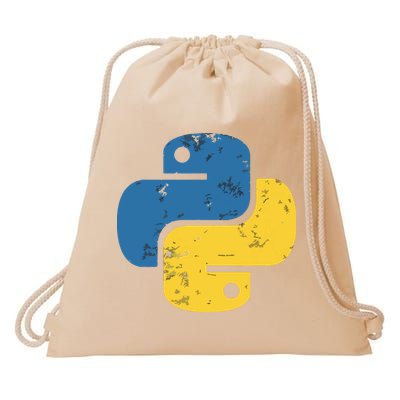 Python Programming Logo For ProgrammersPython Programming Logo For Programmers Drawstring Bag